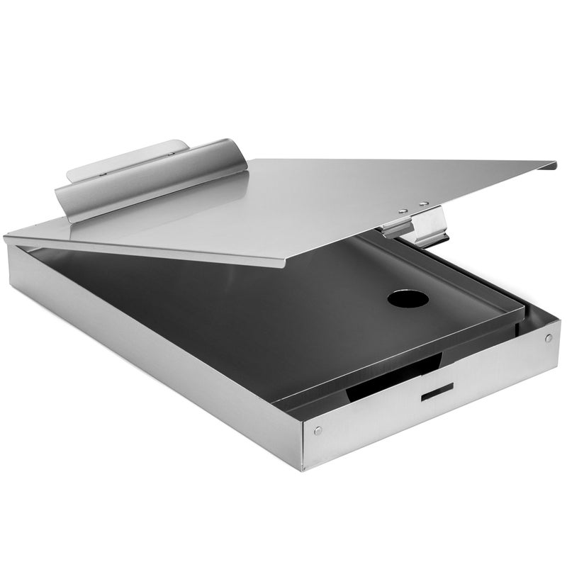 Blue Summit Supplies Aluminum Dual Storage Clipboard, 2 Compartments, Large Heavy Duty Clip for Letter Paper, Great for Office, Jobsite or Classroom - Image 4